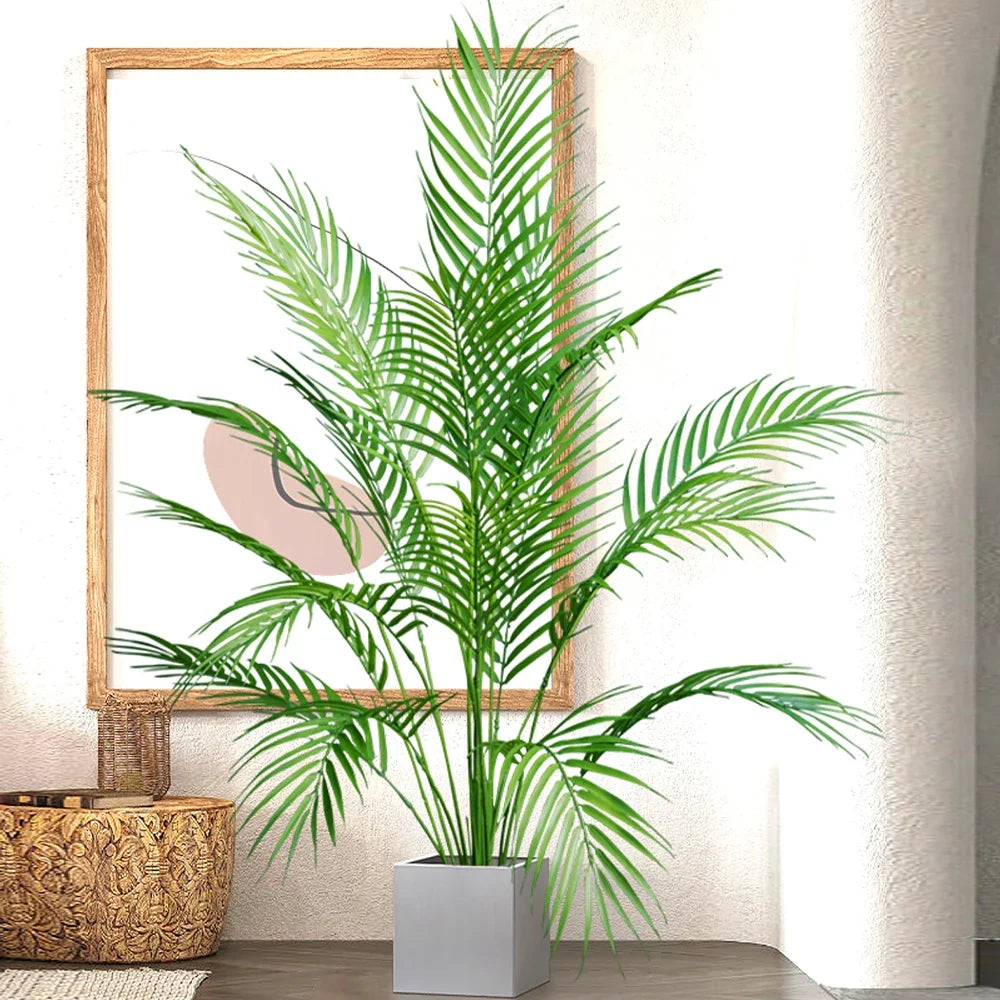 Kunstplant Areca Palm 50-88cm Tropisch Kunststof Woonkamer Kantoor Tuin Nep Palmboom Grote Kunstboom Binnen Buiten