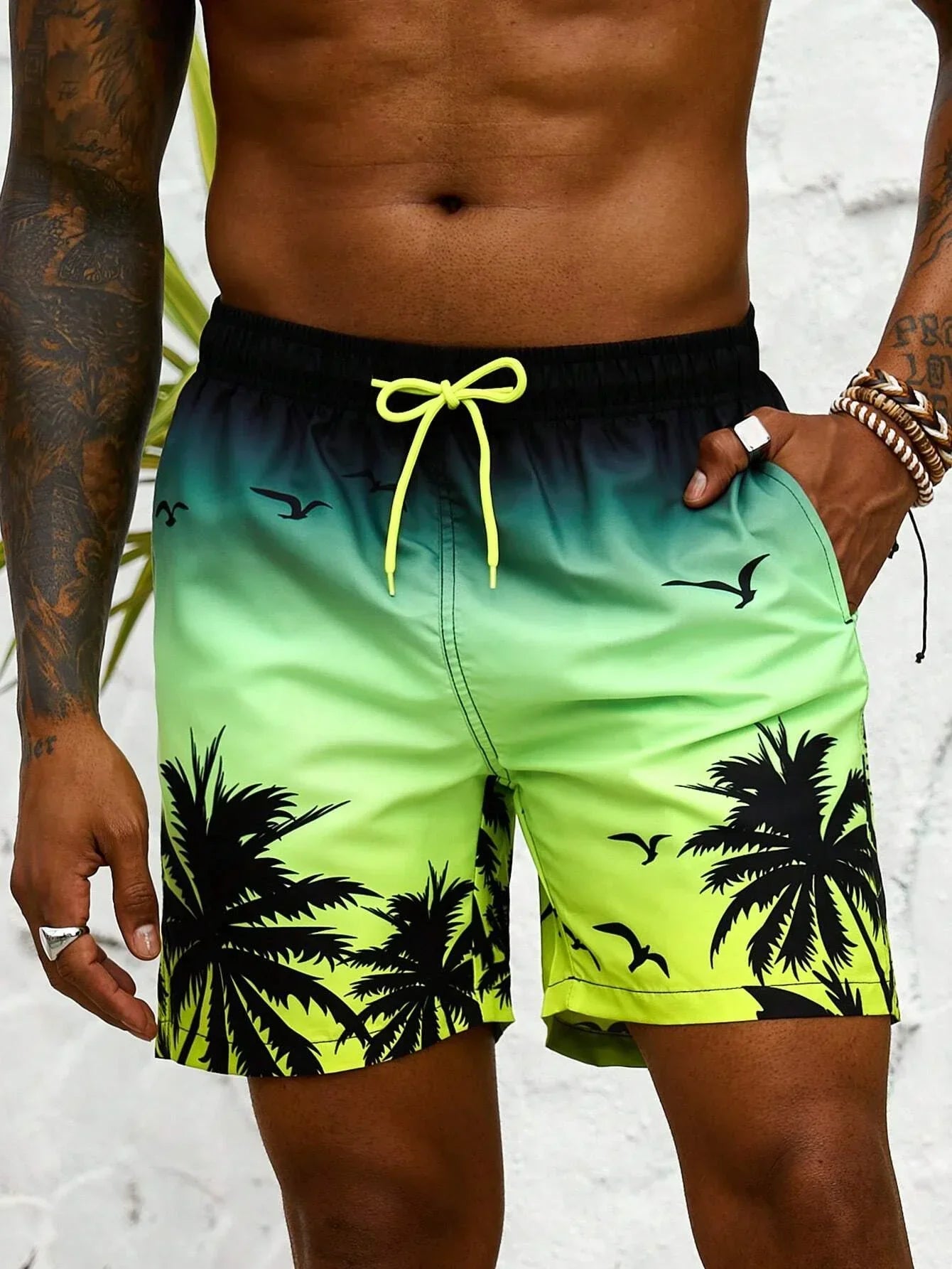 Mannen Short Tropical Print Zwemshort
