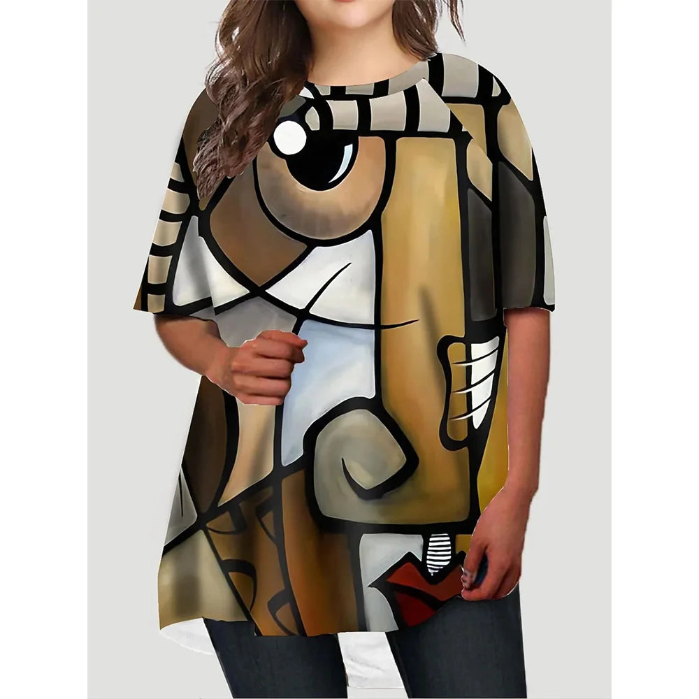 Kunst T-shirt Uniek Stijlverf Design - StudioMarella