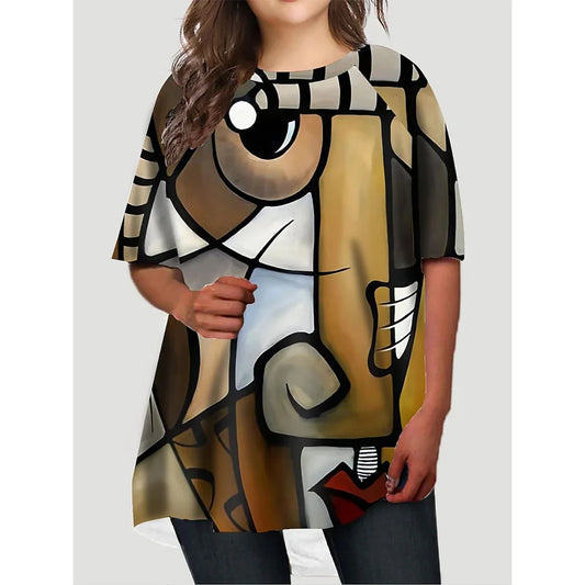 Kunst T-shirt Uniek Stijlverf Design - StudioMarella