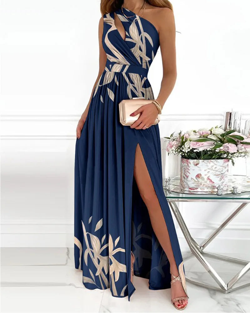 Maxi Jurk Een Schouder Zomerjurk Elegant en Comfortabel - StudioMarella