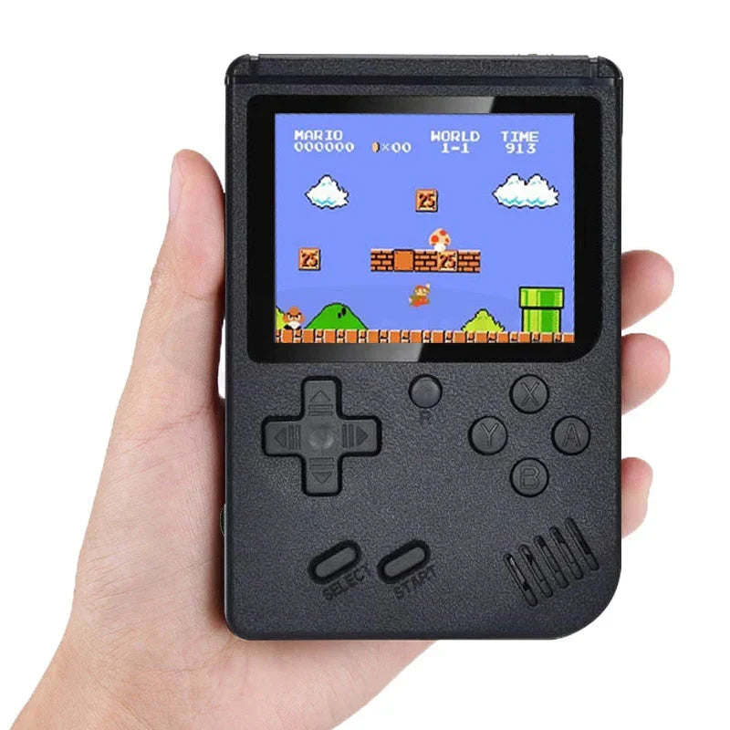 Retro Handheld Spelcomputer met 400 Klassieke Games – Oplaadbaar met TV-Aansluiting – 3 Inch Scherm – Zwart, Wit, Rood, Blauw, Geel