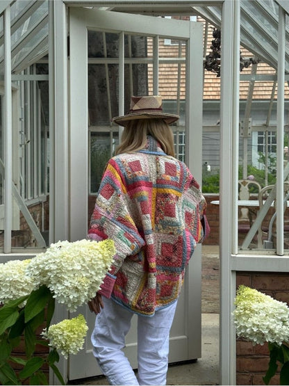 Damesjas Gewatteerd Casual Patchwork Jas voor Vrouw