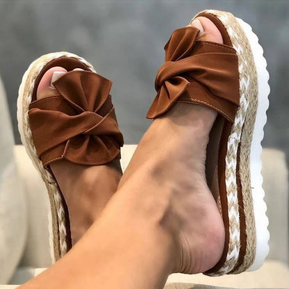 Vrouwensandalen met Strik Zomer Collectie