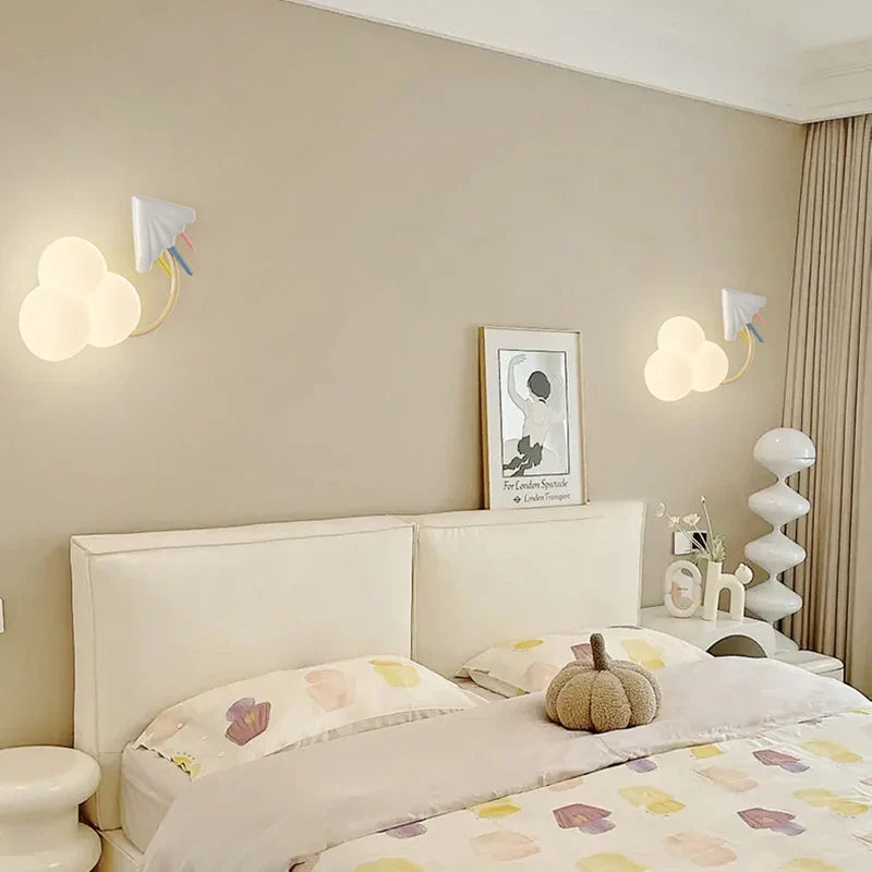 Kinderkamer Wandlamp met Sterren, Regenboog en Vliegtuig – Creatieve LED Verlichting voor Babykamer en Speelkamer