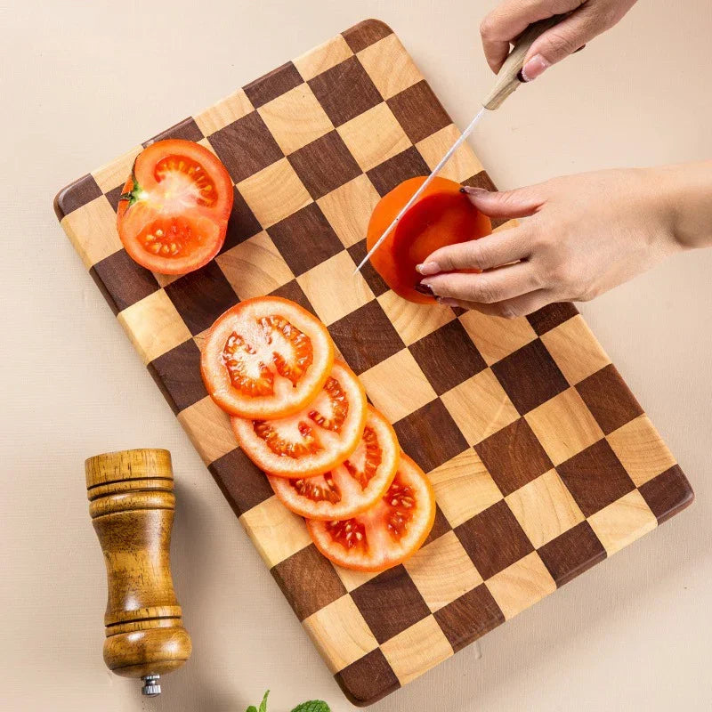 Snijplank acaciahout 30-41cm antislip keuken snijplank houten hakblok serveerplank duurzaam