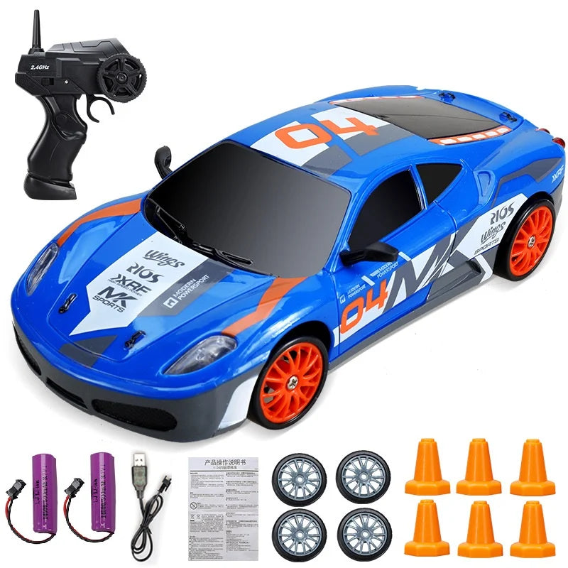 Minidrifter speelgoedauto RC-auto drift racer 2.4GHz afstandsbediening snelheid indoor outdoor kids jongens meisjes cadeau radiobestuurbare auto elektrisch voertuig