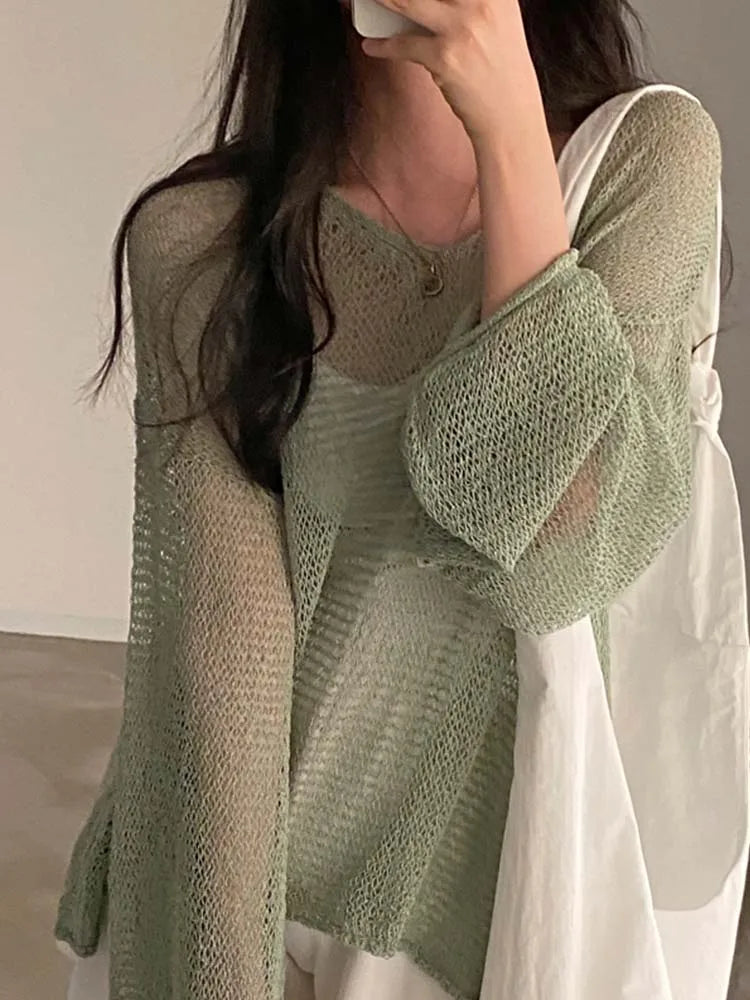 Dames Trui Lange Mouwen Streetwear Uitgesneden Model → Dames Trui Lange Mouwen Streetwear Oversized