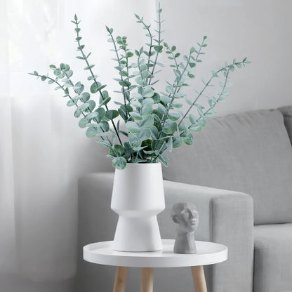 Kunsttak Eucalyptus Groen Naturel – Decoratieve Nep Eucalyptus Takken voor Vaas – Botanische Arrangement Accessoire 41 cm