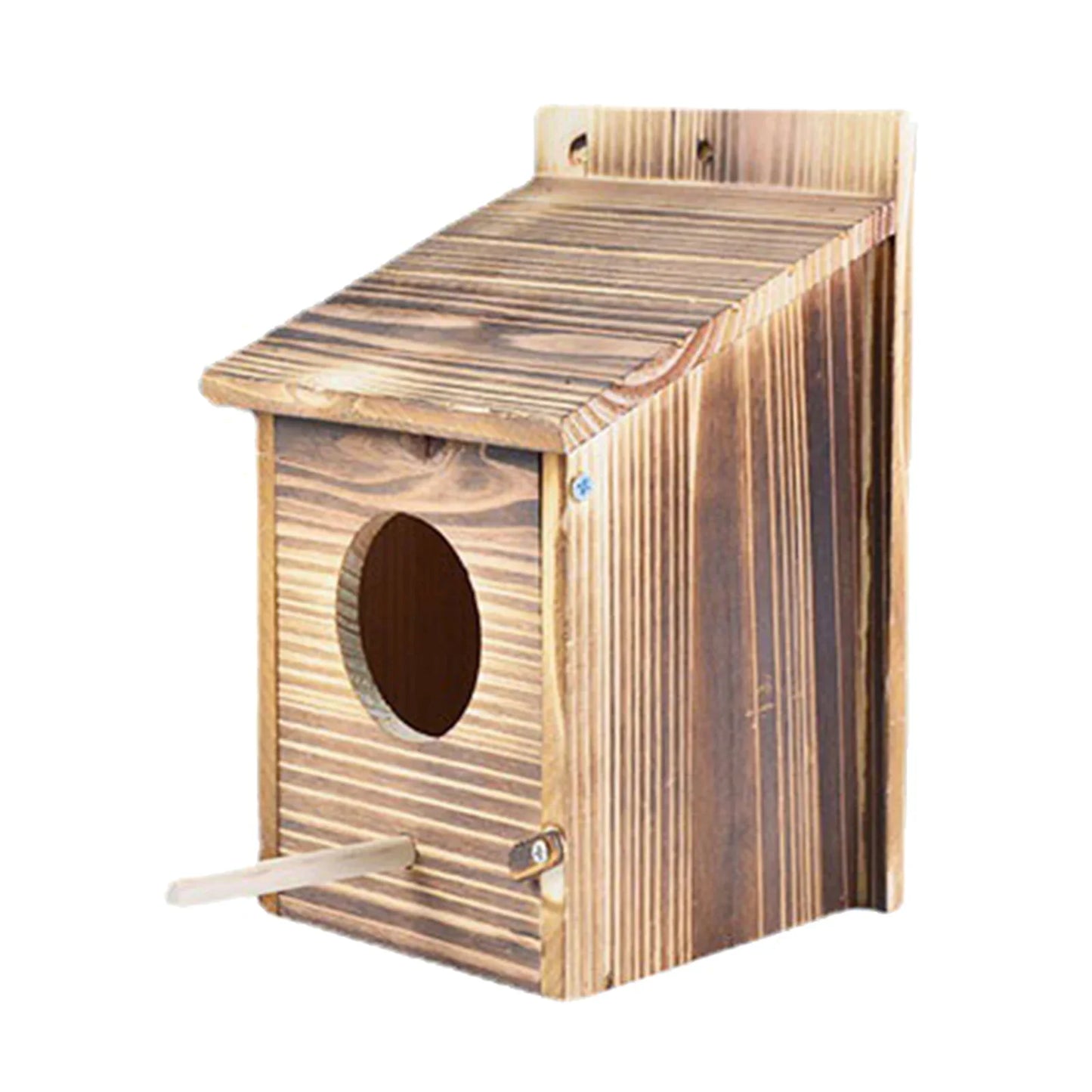 Vogelhuis Hout Hangend Buiten Weerbestendig 22x15cm Tuin Vogelnest Nestkastje Mezen Decoratief Natuurlijk
