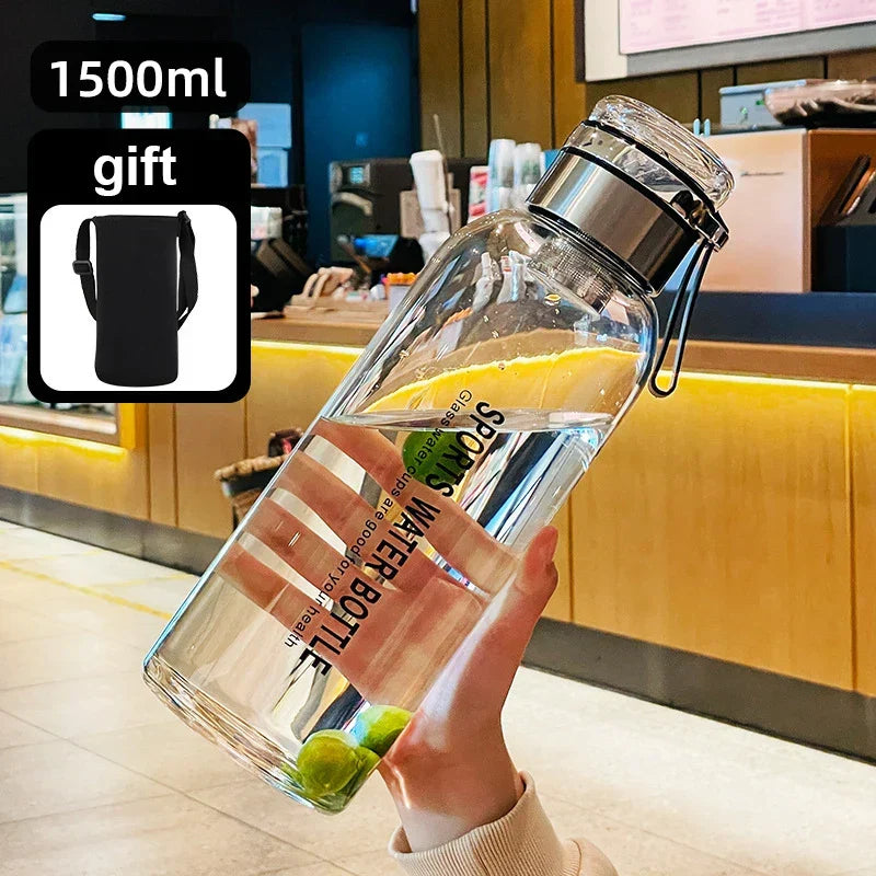 Grote Waterkan 2 Liter Transparant – Praktische Drinkfles voor Melk, Sap & Water