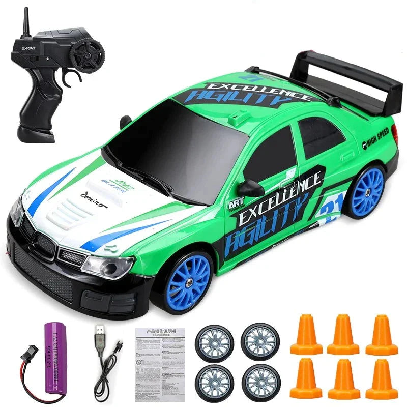 Minidrifter speelgoedauto RC-auto drift racer 2.4GHz afstandsbediening snelheid indoor outdoor kids jongens meisjes cadeau radiobestuurbare auto elektrisch voertuig