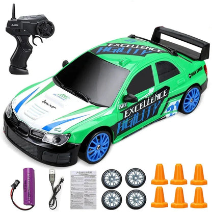 Minidrifter speelgoedauto RC-auto drift racer 2.4GHz afstandsbediening snelheid indoor outdoor kids jongens meisjes cadeau radiobestuurbare auto elektrisch voertuig