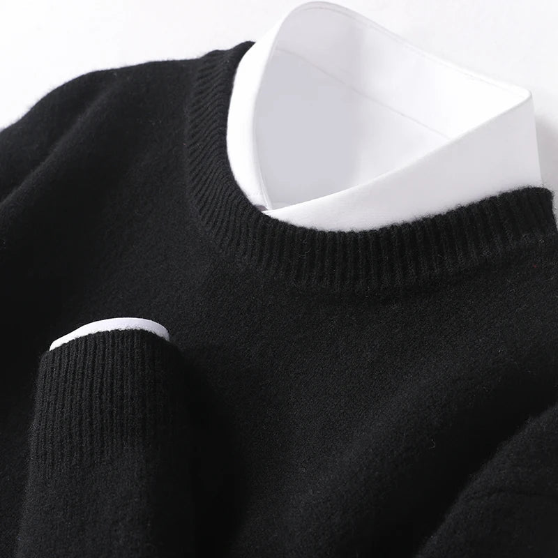 Merino Wollen Sweater Heren Warm en Comfortabel