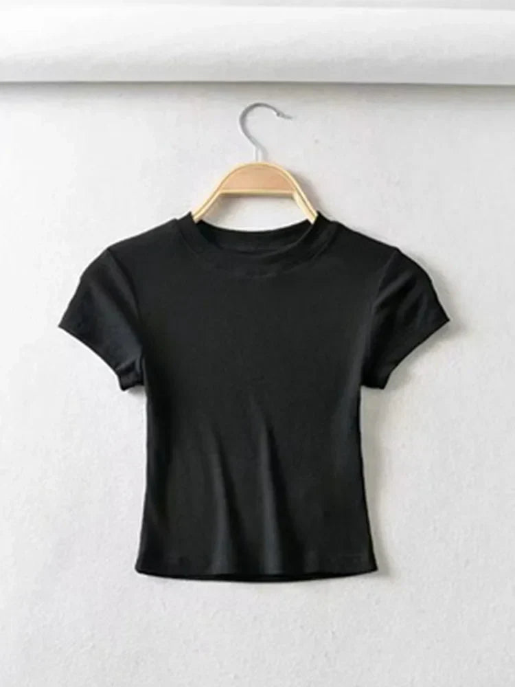 Zomerse Crop Top Vrouwelijk Strak Fit