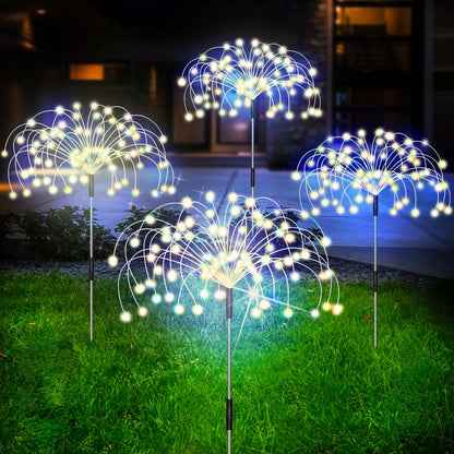 Zonnevuurwerk Tuinlamp 120 LED | Waterdicht IP65 | 8 Verlichtingsmodi