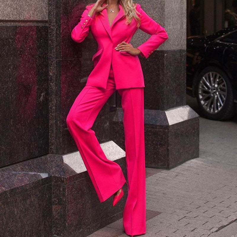 Damespak Blazer en Broek Moderne Stijl voor Vrouw