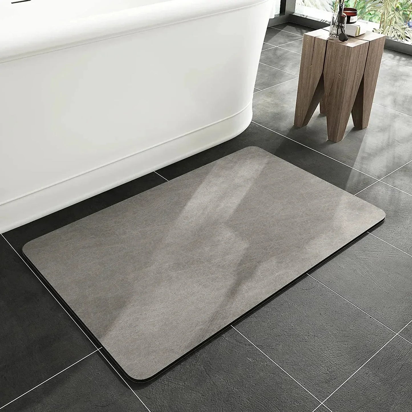 Diatomiet Badmat Antislip Absorberend 40x60cm Sneldrogend Badkamer Duurzaam Diatomeeënaarde Eco Badkamertapijt