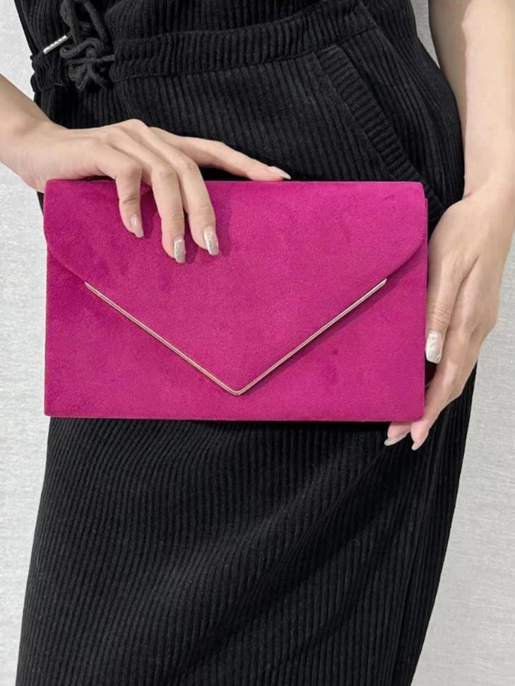 Fluwelen Clutch Avondtasje Suède Stijl Elegant