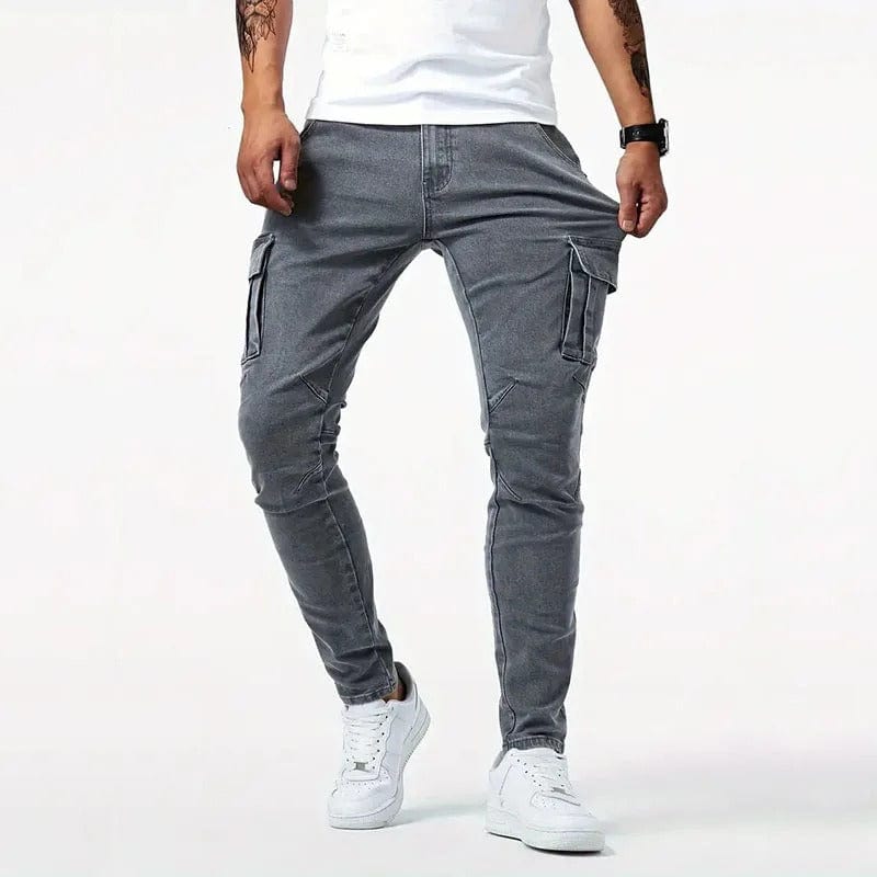 Jeans Cargo Broek in Donkerblauw Denim - StudioMarella