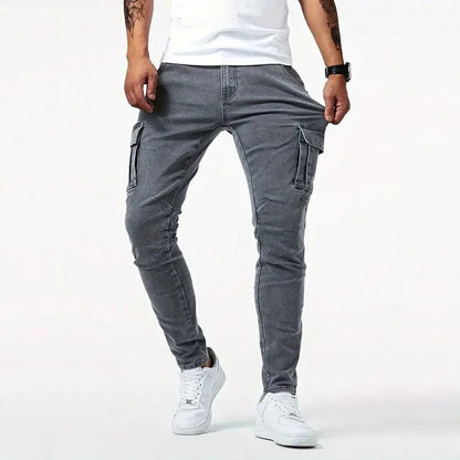 Jeans Cargo Broek in Donkerblauw Denim - StudioMarella