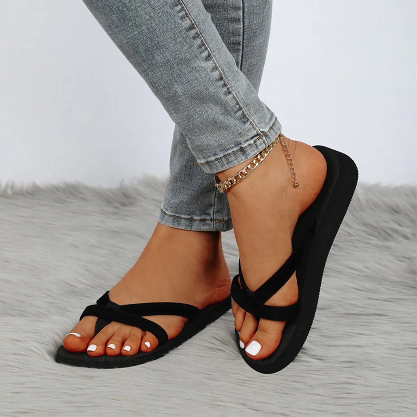 Zomer Slippers Open Teen Comfortabel en Chic