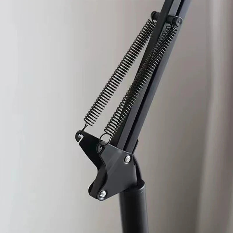 Vloerlamp Verstelbaar Met RGB Lamp Dimbaar Leeslamp Zwart Met Zwenkarm E27