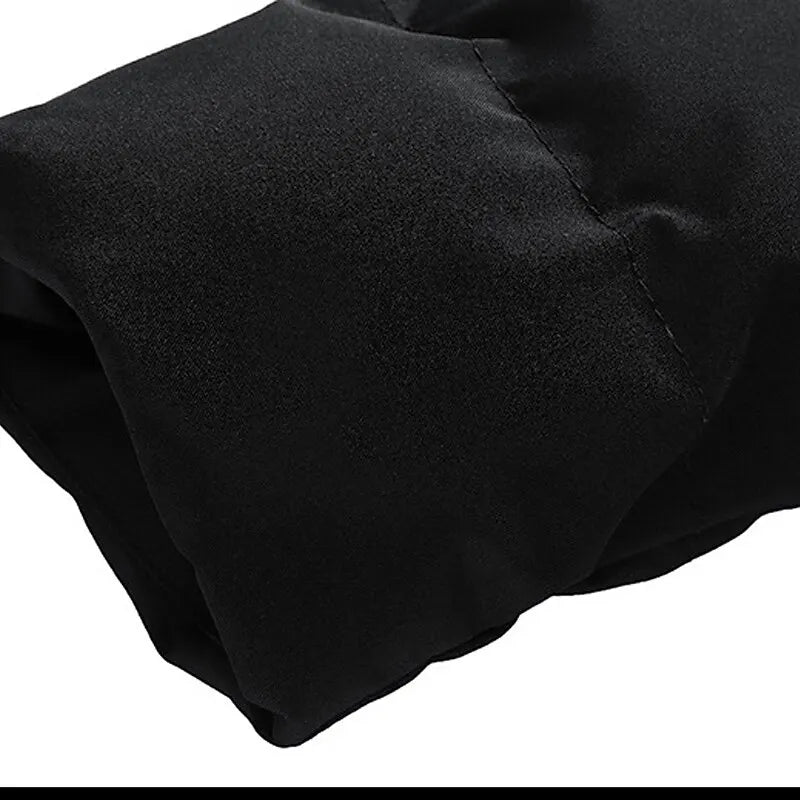 Heren Puffer Jas Warm met Capuchon Zwart Winterjas