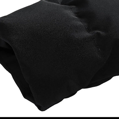 Heren Puffer Jas Warm met Capuchon Zwart Winterjas