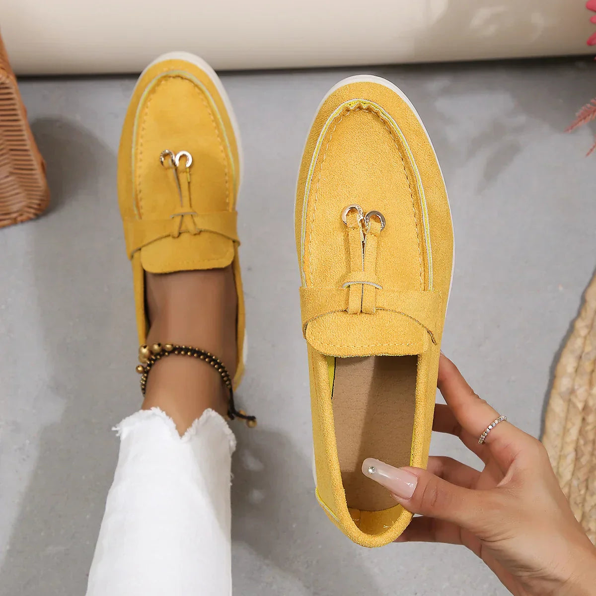 Vrouwenschoenen Plat Casual Faye Leer