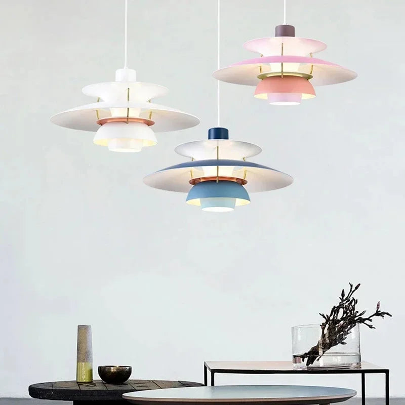 Kleurrijke Hanglamp – Modern Design met Meerdere Kleuren en Maten – Scandinavisch Geïnspireerde Verlichting voor Woonkamer Eetkamer Entree
