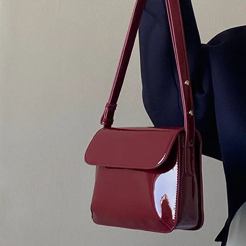 Rode Schoudertas Elegant Design Leer