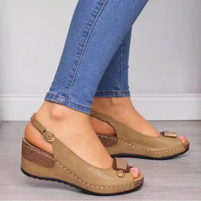 Wedge Zomersandalen met Hoge Hak Luxe Design