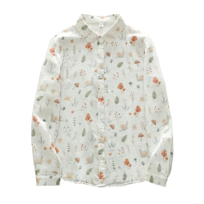 Paddenstoelen Blouse Met Mori Print Uniek Design