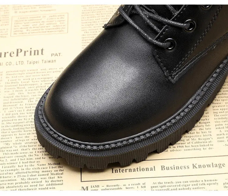 Leren Veterschoenen Zwart met Gevoerde Binnenkant