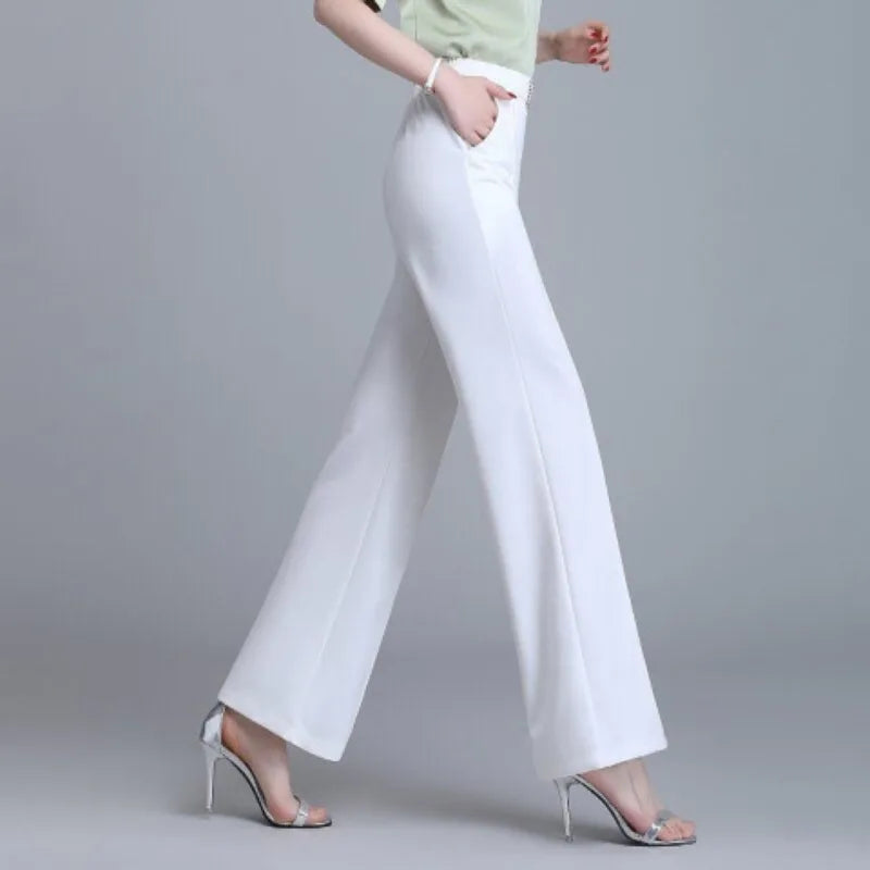 Luchtige Cropped Broek van IJszijde Stof