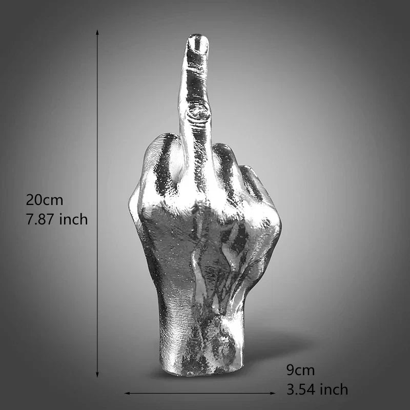 Beeldje Sculptuur Brutale Uitstraling Resin Decoratie Zwart 19cm Binnen Buiten