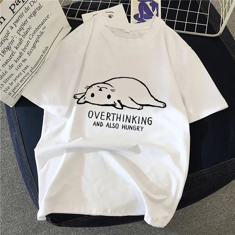 Katten T-Shirt Grappig Kat Penseel Design