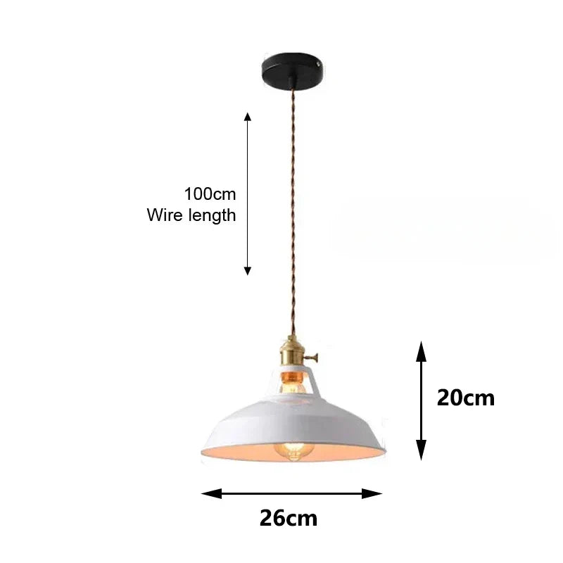 Aluminium hanglamp met E27 fitting in 8 moderne kleuren