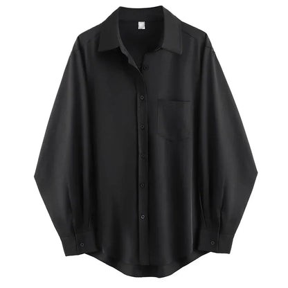 Dames Oversized Blouse Wit Loose Fit