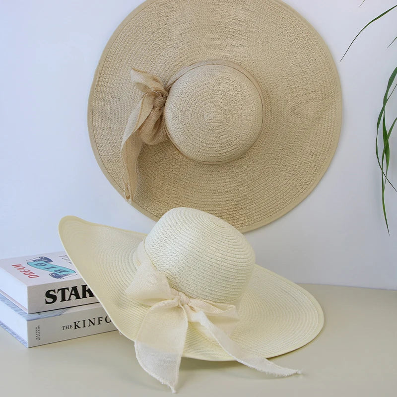 Vrouwen Panama Hoed met Bloem Elegante Zomerhoed