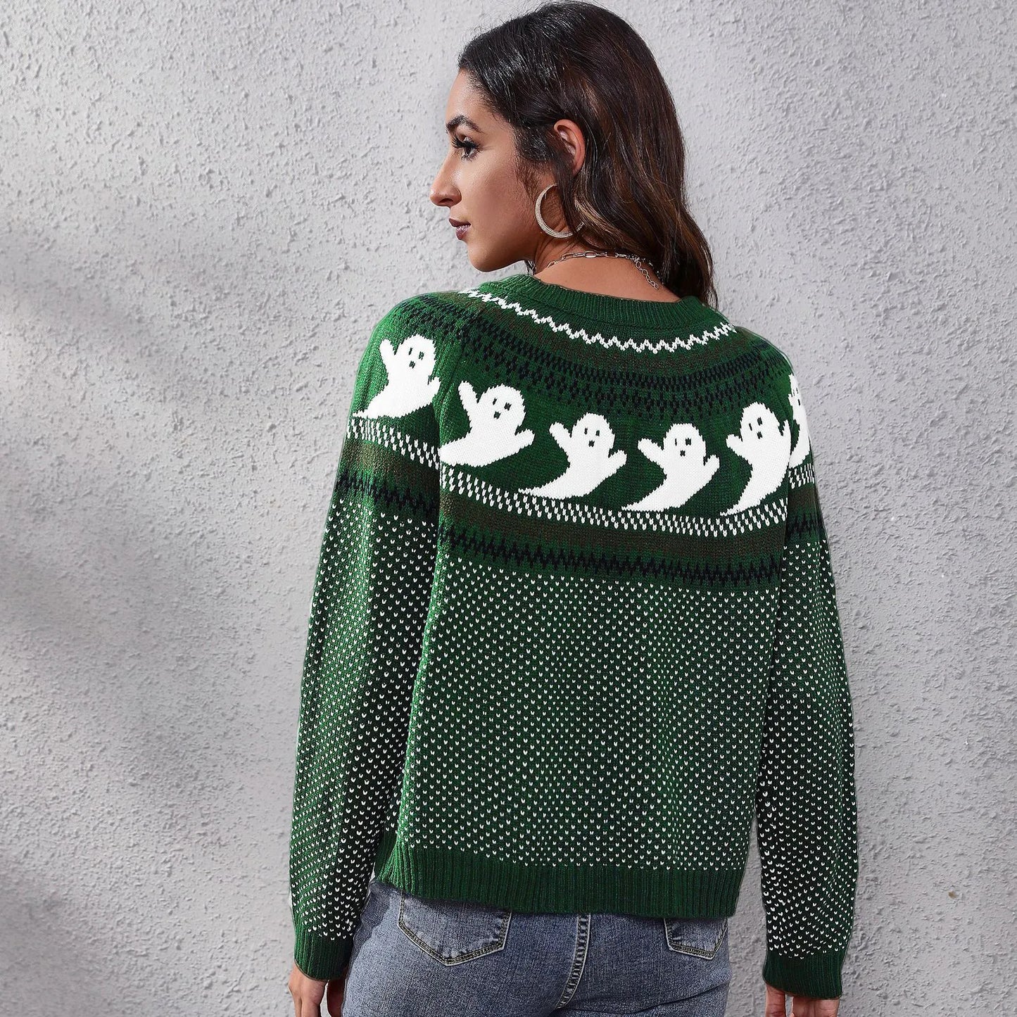 Halloween Trui voor Vrouwen SpookachtigVintage Look