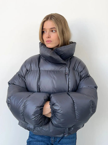 Dames Pufferjas Warm Oversized Gewatteerd Winterjas