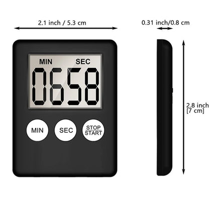 Digitale Keukentimer Magneet LCD Kompakt Keuken Aftellen Countdown Timer Eieren Pasta Koken