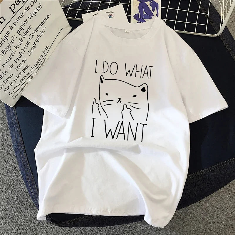 Katten T-Shirt Grappig Kat Penseel Design