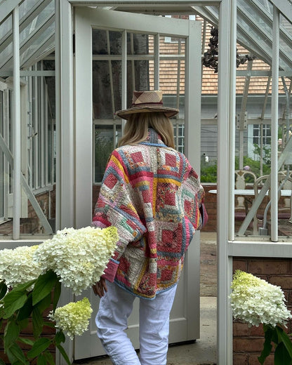 Damesjas Gewatteerd Casual Patchwork Jas voor Vrouw
