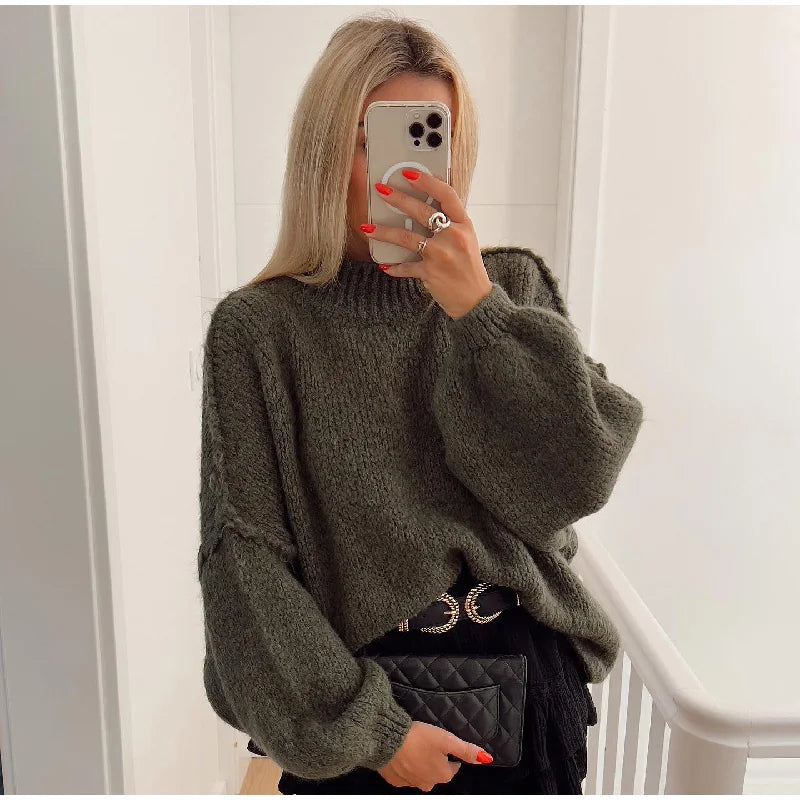 Gebreide Trui Dames Oversized Zacht en Warm