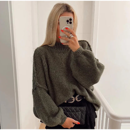 Gebreide Trui Dames Oversized Zacht en Warm