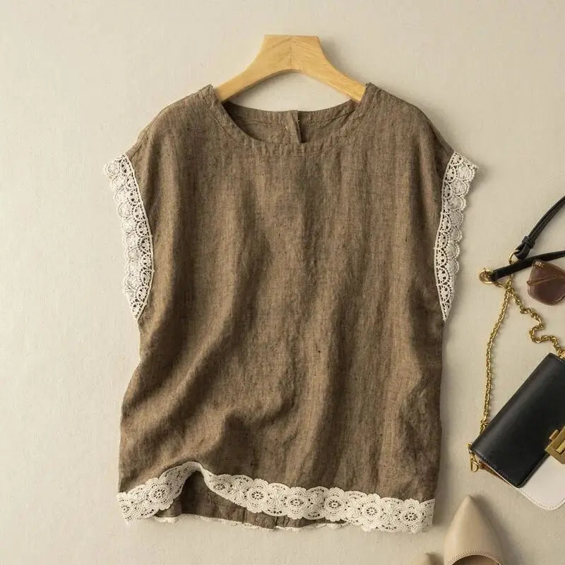 Vrouwelijke Blouse van Katoen met Elegant Design voor Elke Dag - StudioMarella