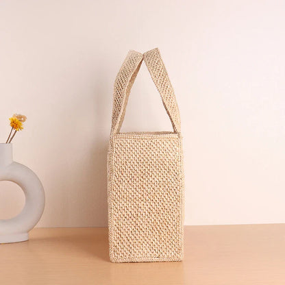 Handgemaakte Raffia Strandtas voor Dames Zomer